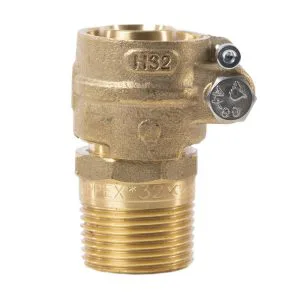 1"x32mm klemringskobling | Tipunion for kobber og PEX rør