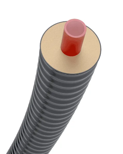 Calpex 1x32mm preisolert kulvertrør 20 meter | Fjernvarmerør