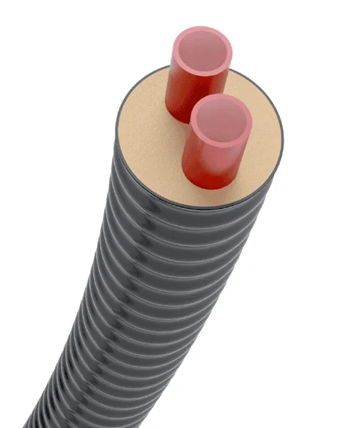 Calpex 2x32mm preisolert kulvertrør 20 meter | Fjernvarmerør