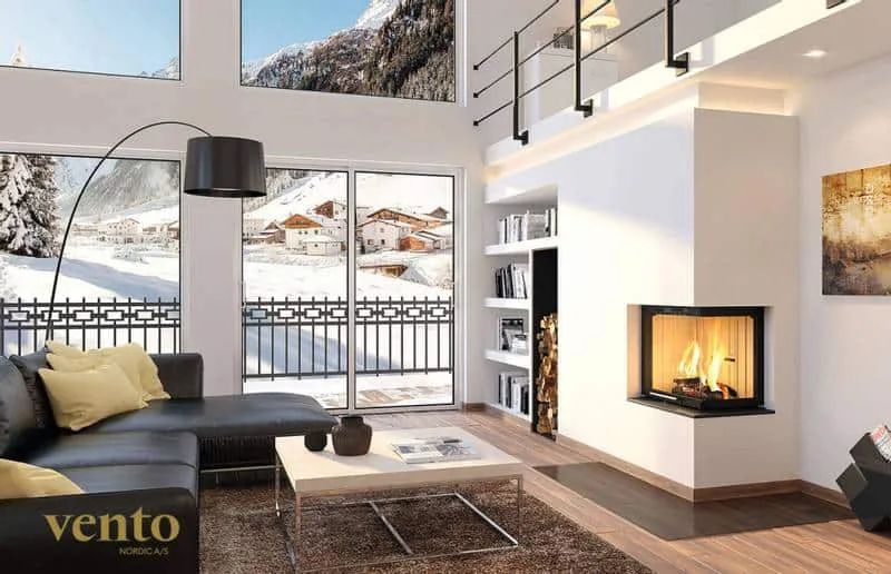 Spartherm Varia 2R 55h H₂O peis med vannkappe – hevedør