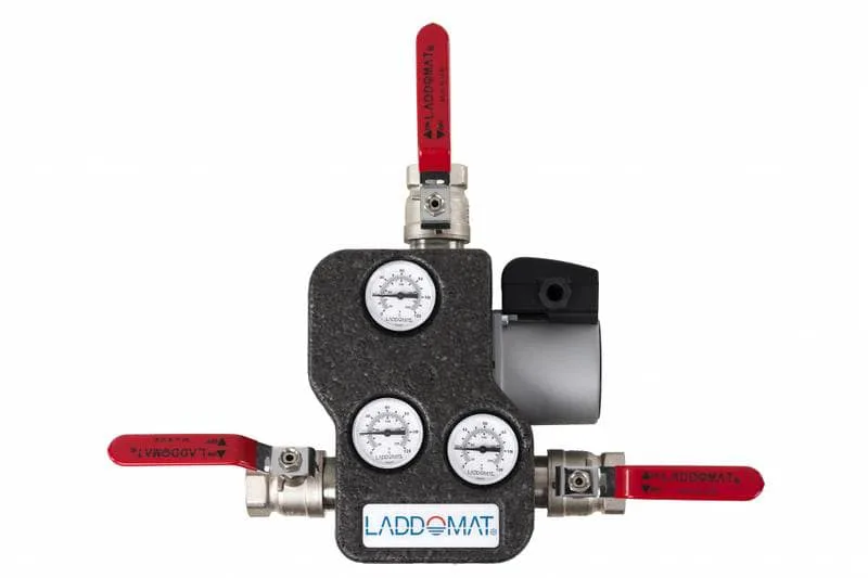 Laddomat 21-100 72°C 11/4″ termisk ventil m, sirkulasjonspumpe