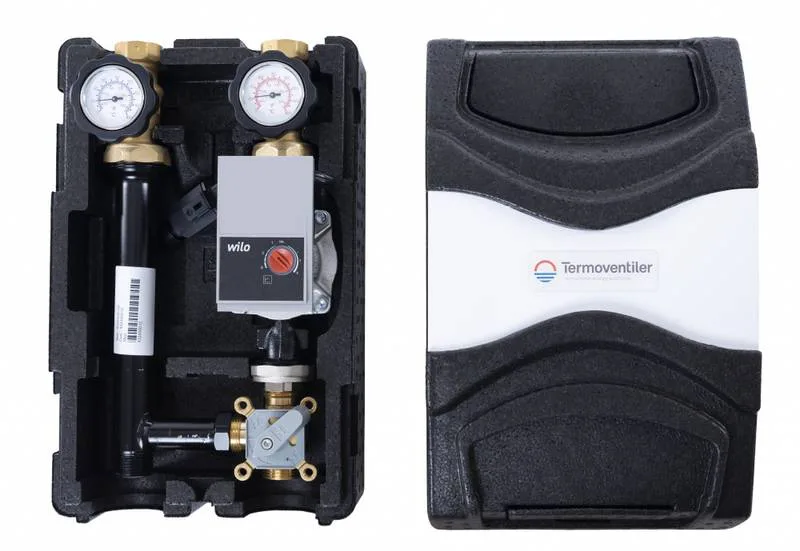 Thermomatic 1″ YP6 Kvs 8,3 shuntgruppe med pumpe